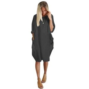 Dark & Light Gray Harem Dress